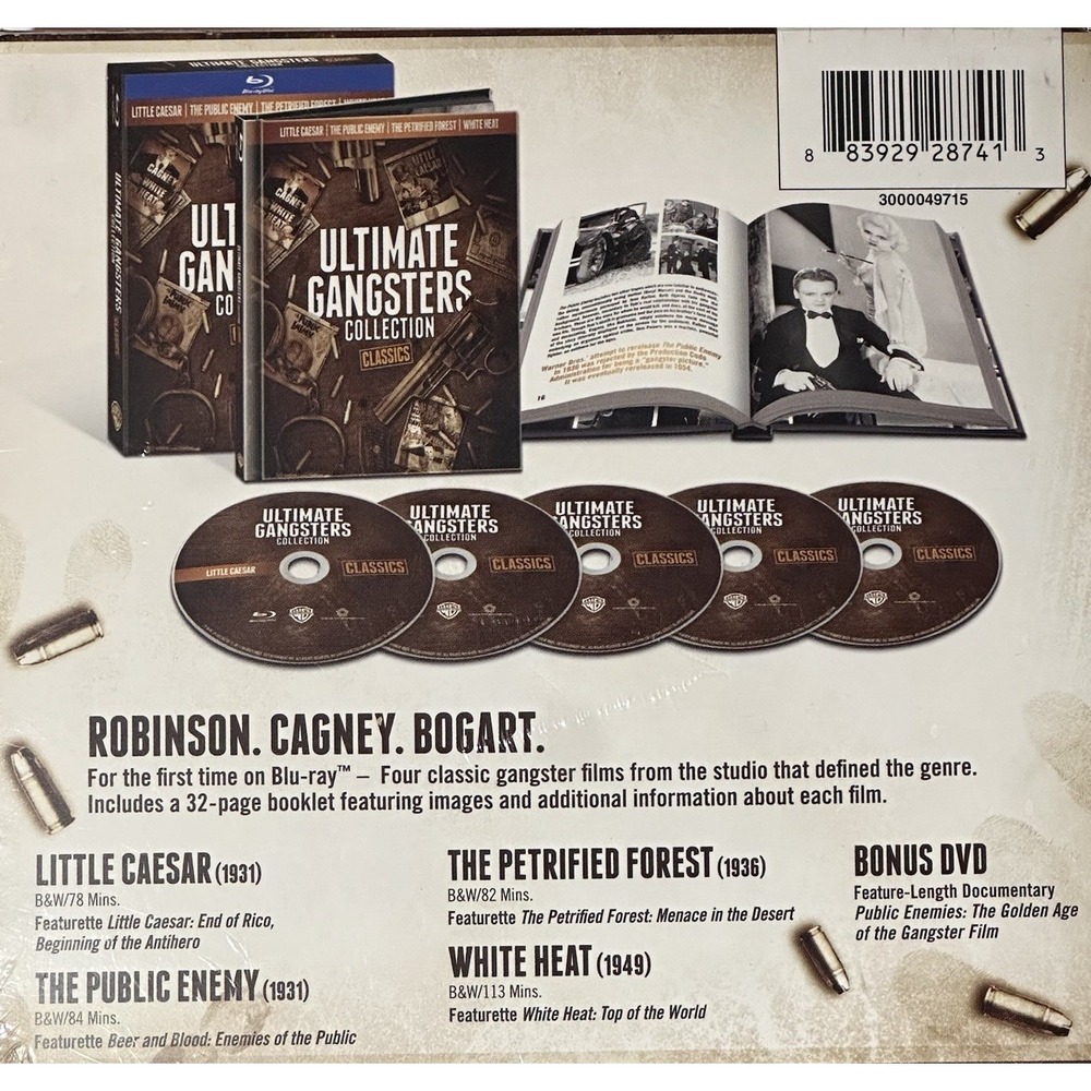 Ultimate Gangsters BLU RAY Collection Classics 5 Disc Set & 32 pg book new - Picture 4 of 6